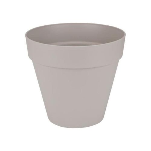 Elho Pot De Fleurs Rond Avec Roues Loft Urban - Ø 40 Cm - Gris Chaud