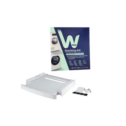 WPRO Kit de Superposition Lave linge & Sèche linge avec Tablette Coulissante et Sangle SKS101