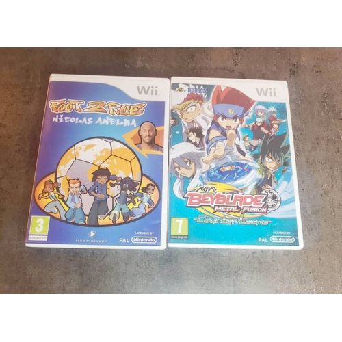 Lot Jeu Beyblade Metal Fusion Couter Leone + Foot 2 Rue Nicolas Anelka - Nintendo Wii Wiiu U Teste