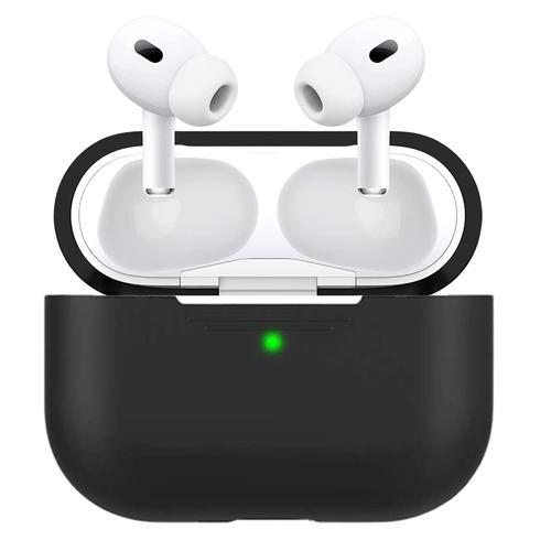 Coque Silicone Noir Compatible avec Airpods PRO 2 - Protection Anti Rayure Anti Choc Anti Poussiere Phonillico©