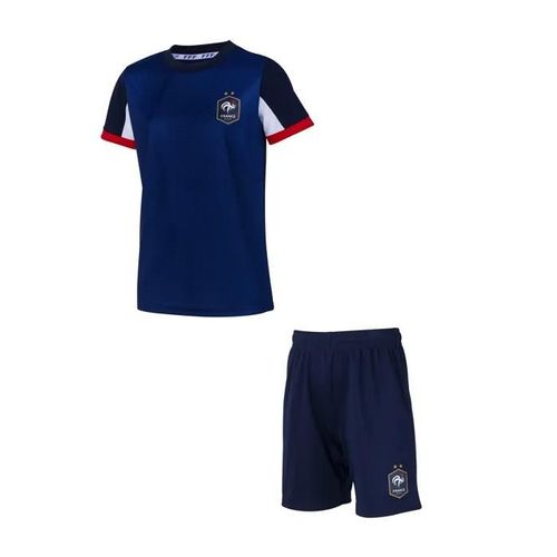 12 Ans - Ensemble Maillot Short Fff Collection Officielle Equipe De France De Football Garçon