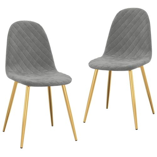Vidaxl Chaises De Salle À Manger 2 Pcs Gris Clair Velours