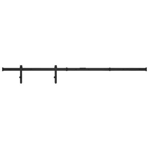 vidaXL Kit mini de porte coulissante de grange Acier au carbone 152 cm