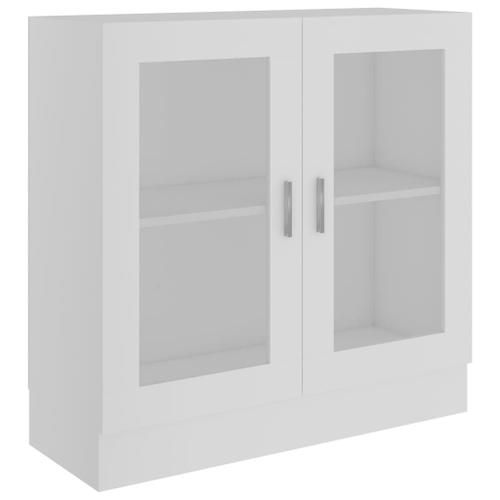 Armoire À Vitrine Blanc 82,5x30,5x80 Cm Aggloméré - Vidaxl