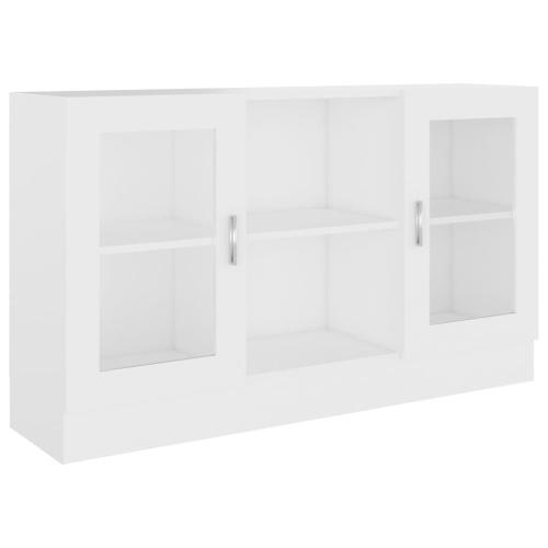 Vidaxl Armoire ¿¿ Vitrine Blanc 120x30,5x70 Cm Agglom¿¿R¿¿