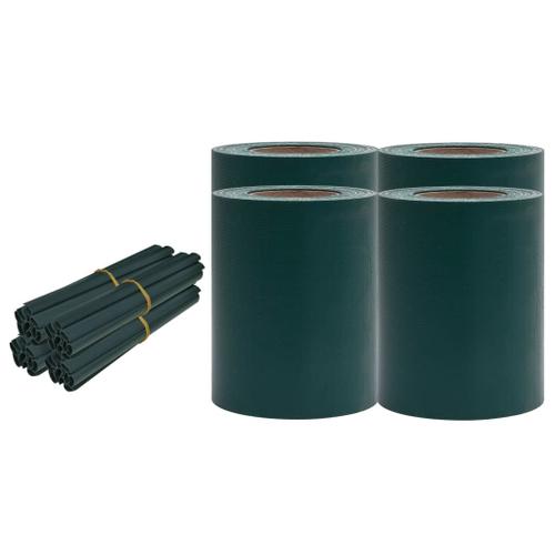 Vidaxl Écrans D'intimité De Jardin 4 Pcs Pvc 35x0,19 M Vert Mat