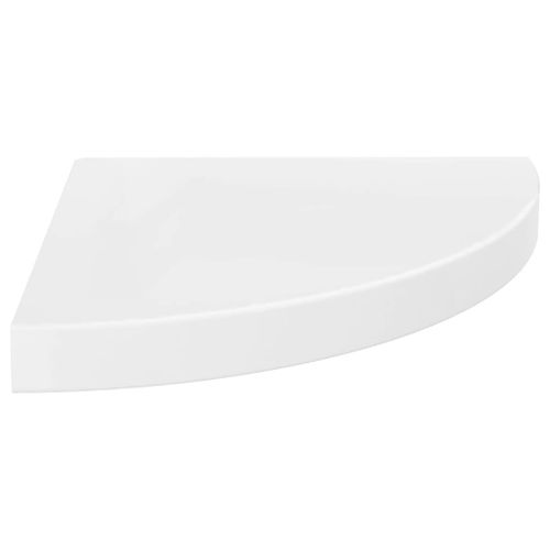 Vidaxl Étagère D'angle Flottante Blanc Brillant 35x35x3,8 Cm Mdf