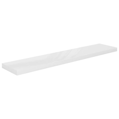 Vidaxl Etagère Murale Flottante Blanc Brillant 120x23,5x3,8 Cm Mdf