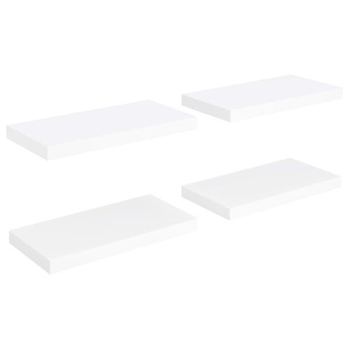Vidaxl Etagères Murales Flottantes 4 Pcs Blanc 50x23x3,8 Cm Mdf