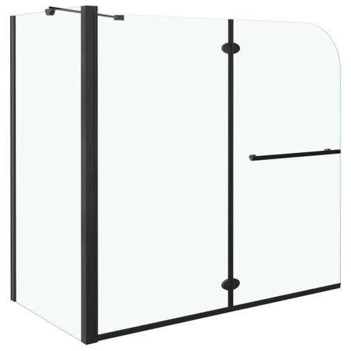 vidaXL Cabine de douche pliante ESG 120x68x130 cm Noir