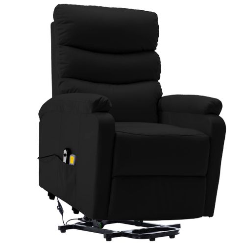 Fauteuil Inclinable De Massage Noir Similicuir - Vidaxl