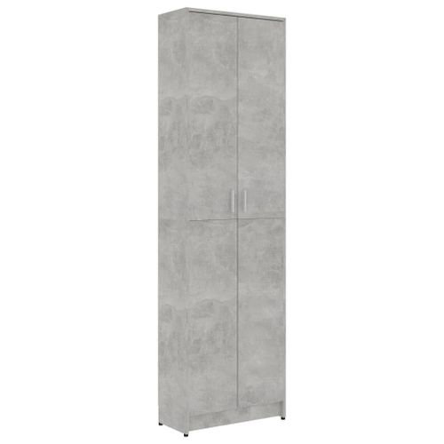 Vidaxl Garde-Robe De Couloir Gris Béton 55x25x189 Cm Aggloméré