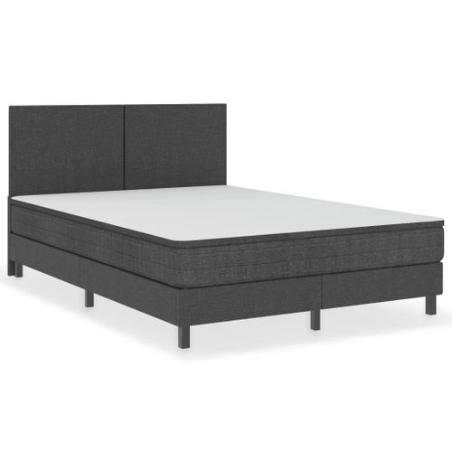 Sommier Tapissier Gris Foncé Tissu 180x200 Cm