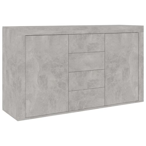 Buffet Gris Béton 120x36x69 Cm Aggloméré - Vidaxl