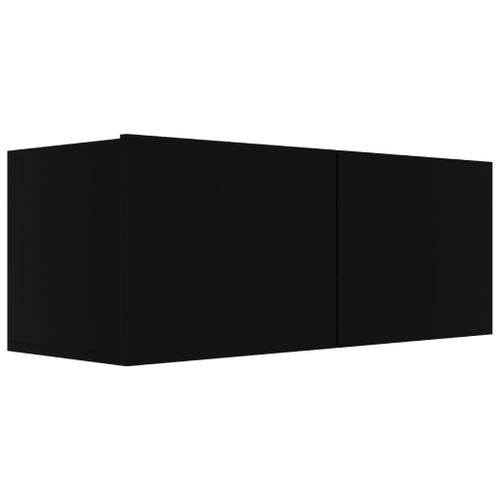 Vidaxl Meuble Tv Noir 80x30x30 Cm Aggloméré