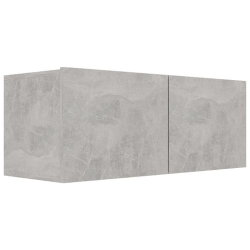 Vidaxl Meuble Tv Gris Béton 80x30x30 Cm Aggloméré