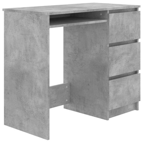 Vidaxl Bureau Gris Béton 90x45x76 Cm Aggloméré