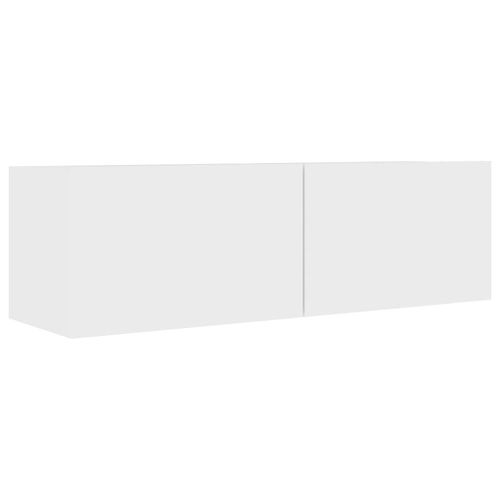 Meuble Tv Blanc 100x30x30 Cm Aggloméré - Vidaxl