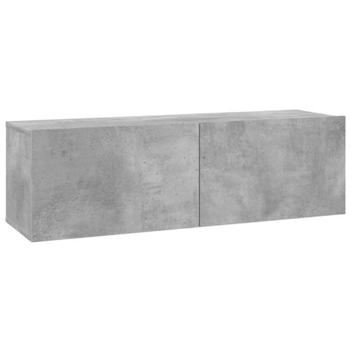 Meuble Tv Gris Béton 100x30x30 Cm Aggloméré - Vidaxl