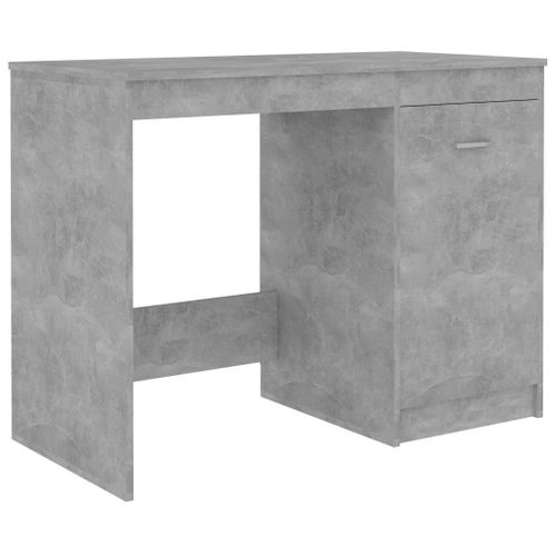 Vidaxl Bureau Gris Béton 100x50x76 Cm Aggloméré