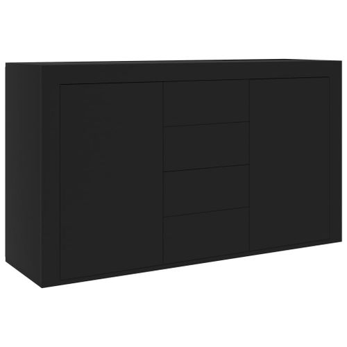 Buffet Noir 120x36x69 Cm Aggloméré - Vidaxl