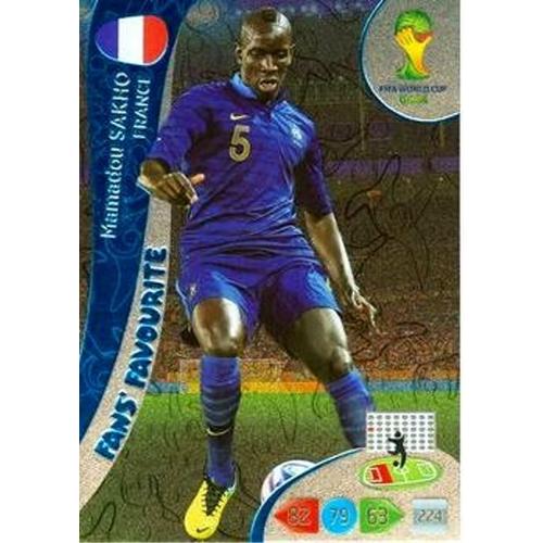 Mamadou Sakho - France - Fans' Favourite - Panini Adrenalyn Xl Fifa World Cup Brazil 2014 Carte Football