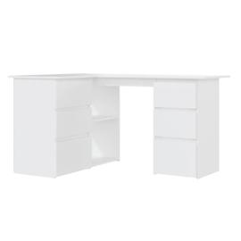 Bureau 5 tiroirs 120 cm CARDE (Blanc) - Bureaux design et contemporains