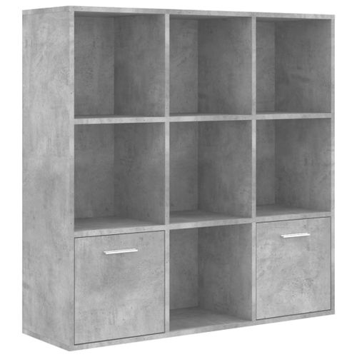 Bibliothèque Gris Béton 98x30x98 Cm Aggloméré - Vidaxl