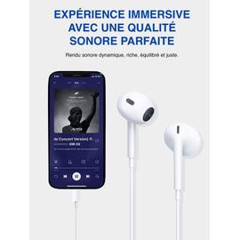 Écouteurs/Écouteur Insonorisé Réduction du Bruit Compatible avec iPhone,  Casque Filaire avec Micro et Contrôle du Volume Compatible avec iPhone 14/14  Pro/13/12/12Pro/SE/11/11Pro Max/XS Max/X/XR/8/7