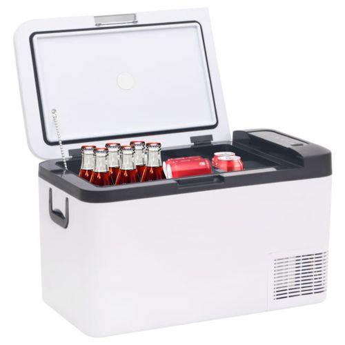 Vidaxl Glacière Avec Poignée Et Adaptateur Noir Et Blanc 18 L Pp Et Pe