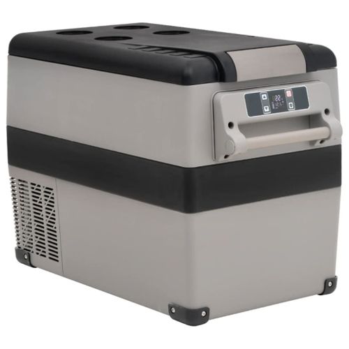 Vidaxl Glacière Avec Poignée Noir Et Gris 35 L Pp Et Pe