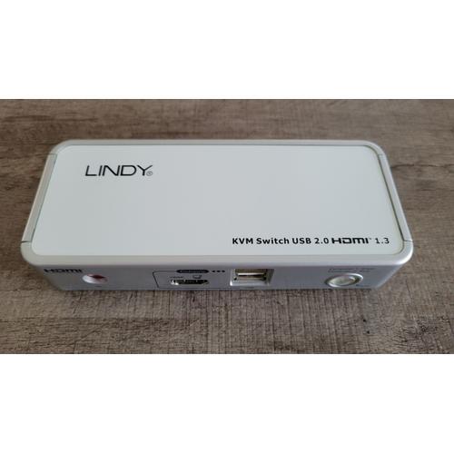 Switch KVM Lite HDMI USB 2 Marque Lindy