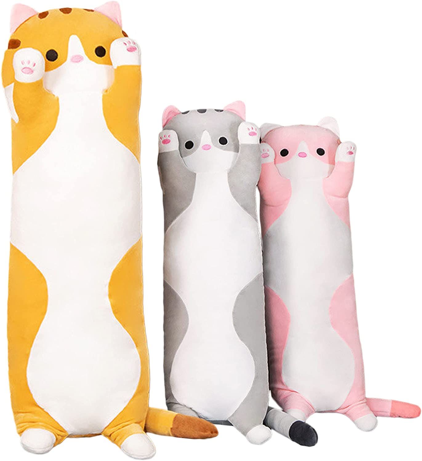 Kawaii Peluche Long Cat Jouets Oreiller Coussin de sommeil doux