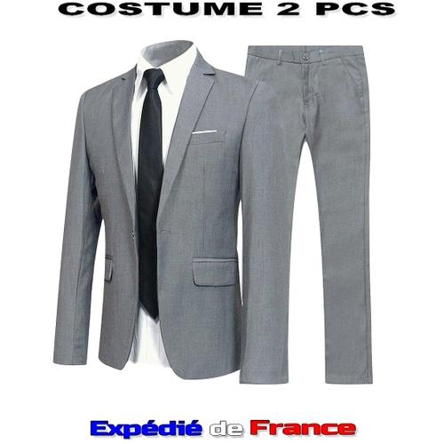 Costume Homme 2 Pièces - Léger ( Printemps / Été ) - Fit Slim - Taille M / L