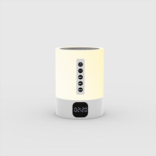 Enceinte Bluetooth Reveil Veilleuse, Lampe de Chevet Tactile avec