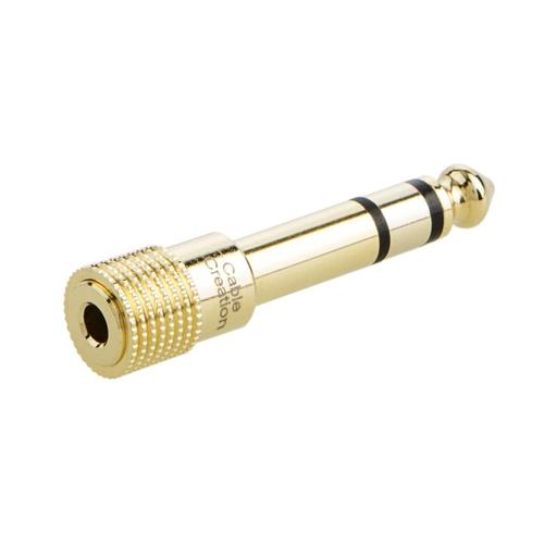 Prise stéréo 6,35 mm vers adaptateur jack stéréo 3,5 mm Connecteur mâle 6,35 mm vers femelle 3,5 mm Adaptateur audio pour amplificateur de casque 1 paquet