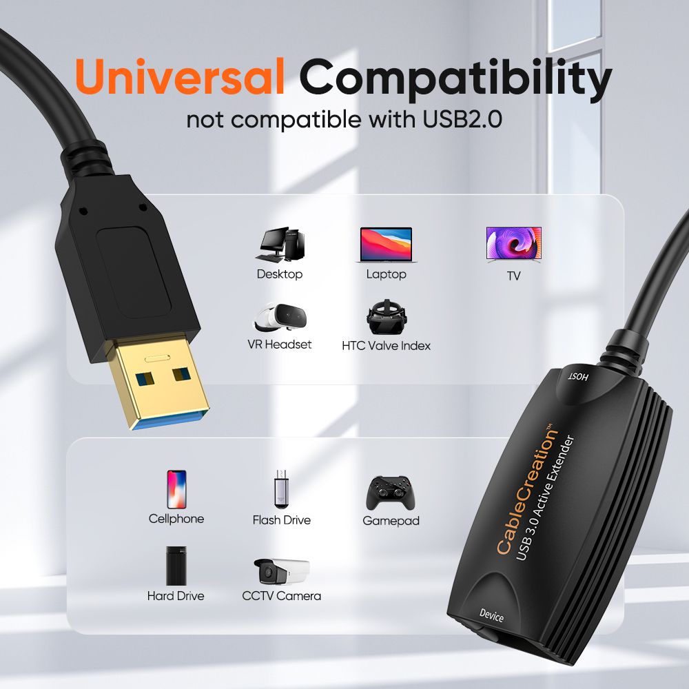 Cble d'extension USB de 5 m Cble de donnes USB 3.0 pour c... - 5