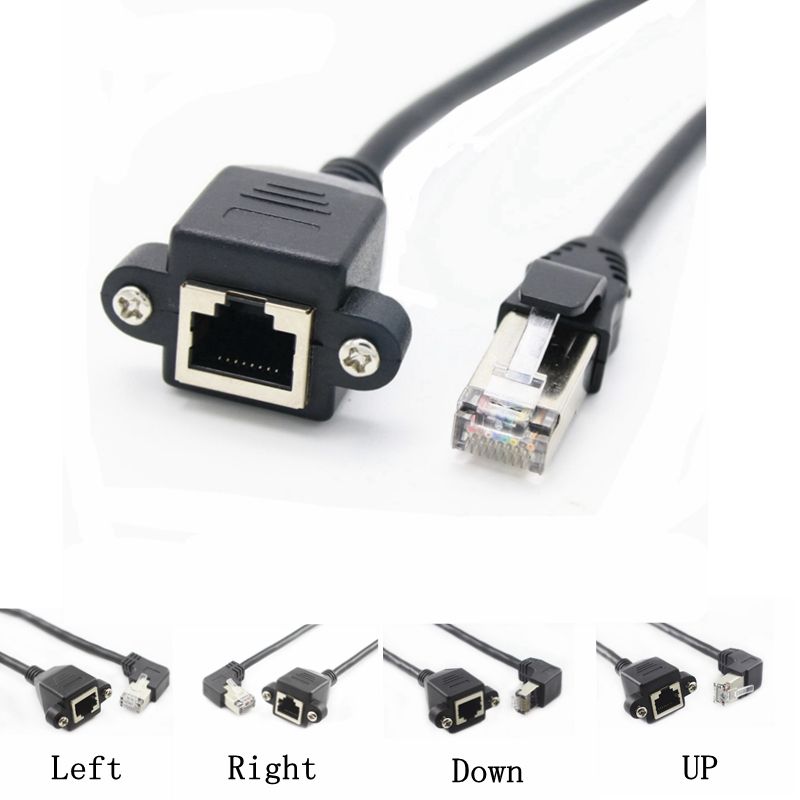 Cble RJ45 8 broches mle  femelle  montage sur panneau Et... - 2