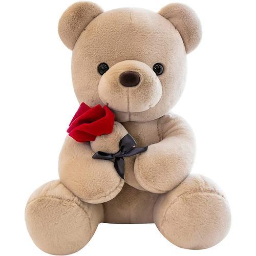 ToonTechnology Ours Peluche Ours Teddy Bear avec Rose, Mignon Juet