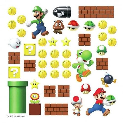 Stickers Muraux Nintendo - Moyens Super Mario Build A Scene 13x20cm