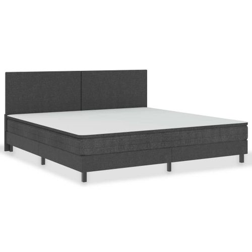 Vidaxl Sommier À Lattes De Lit Sans Matelas Gris Tissu 200x200 Cm