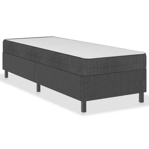 Sommier Tapissier Gris Tissu 100 X 200 Cm - Vidaxl