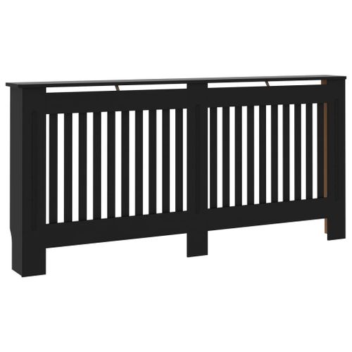 vidaXL Cache-radiateur noir 172x19x81,5 cm MDF