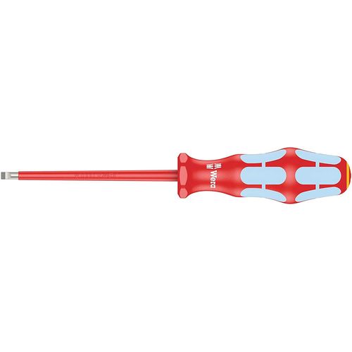 Wera 05022731001 Tournevis vis à fente 3160i VDE isolé en acier inoxydable 0.8x4.0x100mm Argent