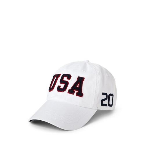 Casquette De Baseball Team Usa En Chino Blanc