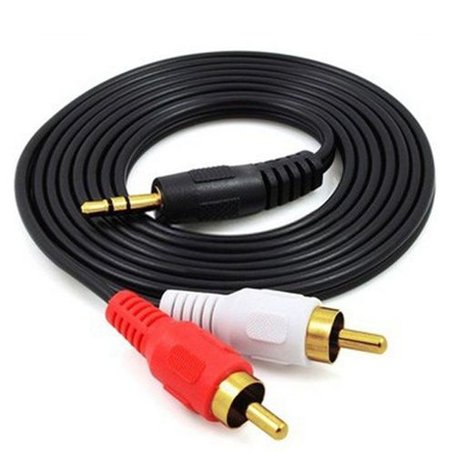 Câble RCA Vention Câble audio 3,5 à 2rca Prise rca 3,5 mm pour téléphone Edifer Home Cinéma DVD 2RCA Câble aux mâle à mâle 1 m 2 m 10 m, Noir pu- 8 m