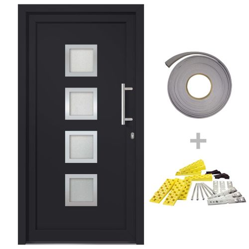 Porte d'entrée principale Anthracite 98x190 cm