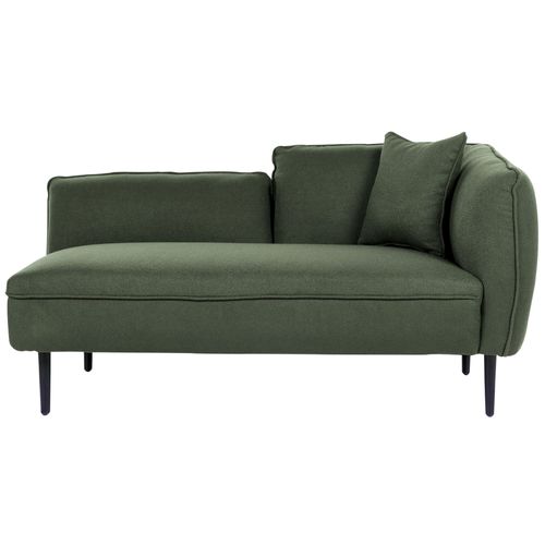 Méridienne Angle Droit Tissu Bouclé Vert Foncé Chevannes