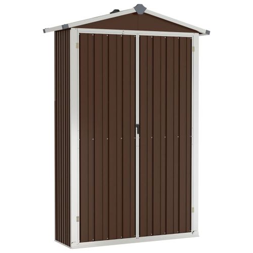 Vidaxl Abri De Jardin Marron 116x45x175 Cm Acier Galvanisé