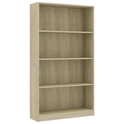 Bibliothèque À 4 Niveaux Chêne Sonoma 80x24x142 Cm Aggloméré - Vidaxl